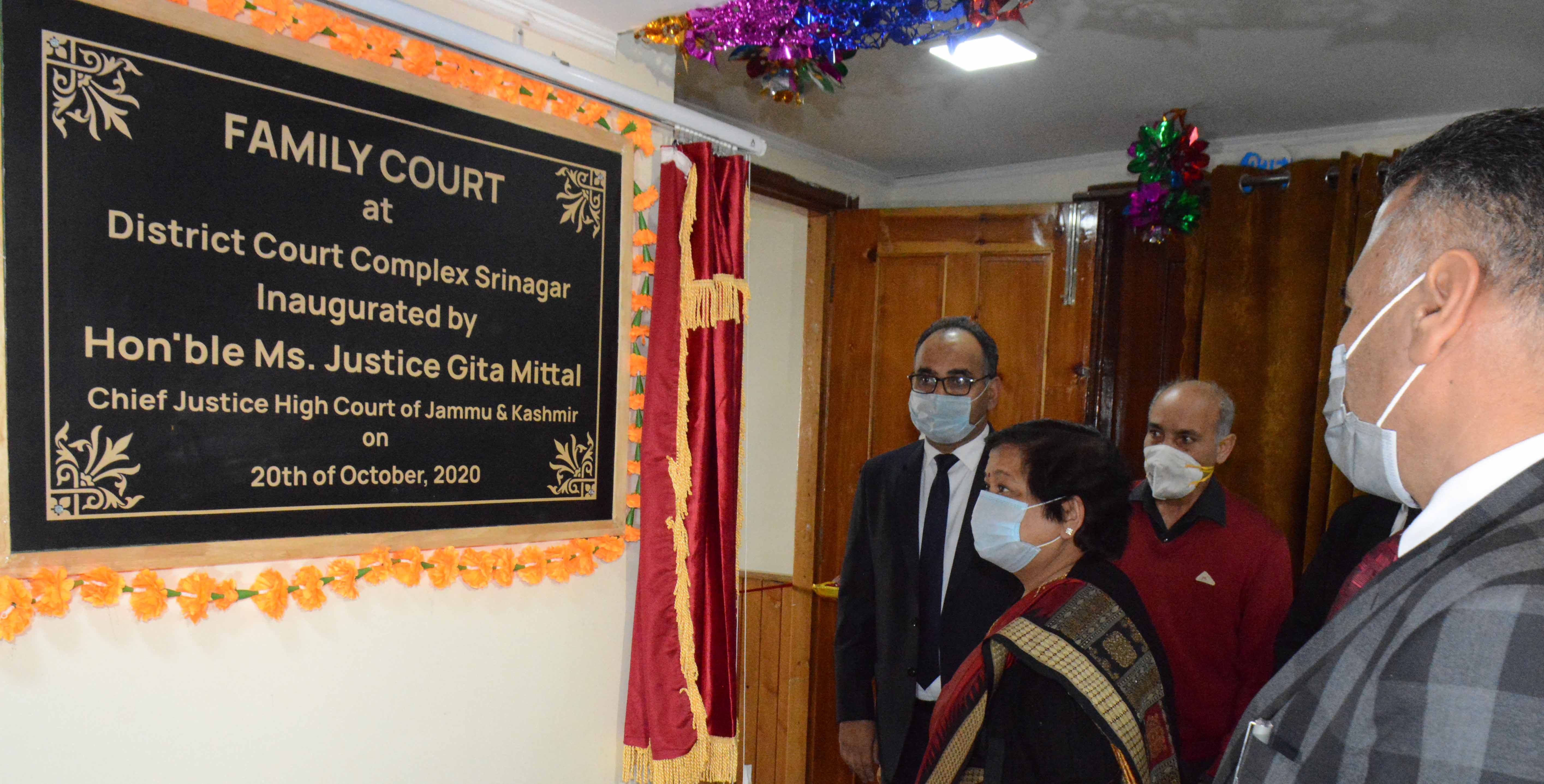 'Justice Gita Mittal inaugurates first ever ‘Family Court’ in Srinagar  ‘With establishment of family court, J&K made an effort to develop a sensitive system of family matters’'